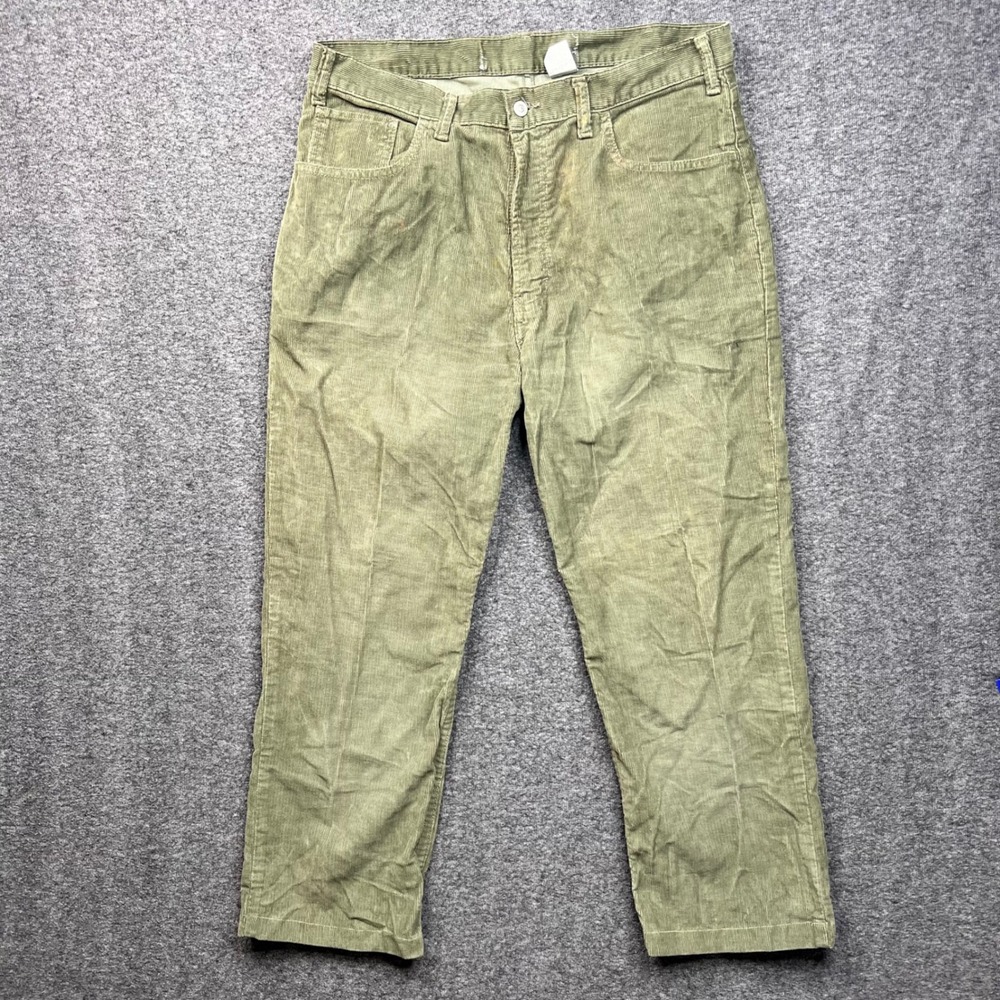 Vintage Gap Corduroy Pants Mens 36x32 Green Fits 36x28  01/05 KL496-TA